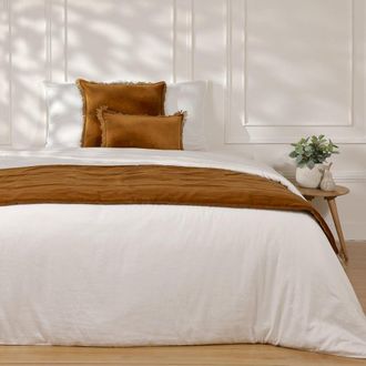 Febronie Edred&oacute;n algod&oacute;n marr&oacute;n tabaco 90x200