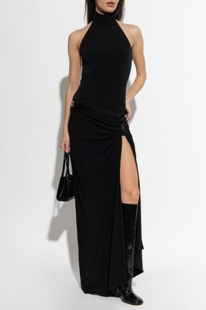 Coperni Backless Turtleneck Dress, Womens, Black