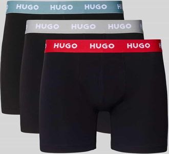 HUGO BOSS Skinny Fit Trunks aus Baumwoll-Mix im 3er-Pack in Black, Gr&ouml;&szlig;e XXL
