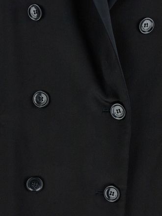 Alberta Ferretti Velvet Double-Breasted Pant Suit - Black
