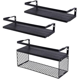 OEM Estante Y Almacenamiento Para Ducha, Estantes Flotantes Con Cesta De Almacenamiento De Alambre, Estantes De Ba&ntilde;o Sobre El Inodoro Con Barandilla Met&aacute;l