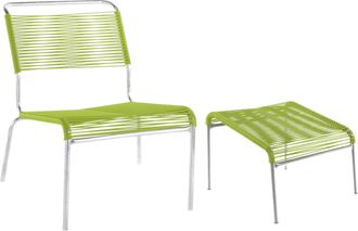 Schubiger M&ouml;bel Spaghetti-Lounger + Hocker S&auml;ntis