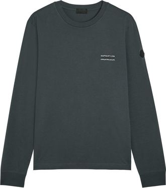 Moncler Logo Cotton T-shirt - Charcoal - XL