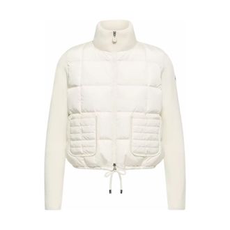 Moncler Gewatteerde wollen vest met rits - Dames - Truien - Wit - Maat: M Wol