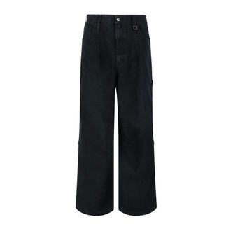 Wooyoungmi Hombre, Vaqueros, Negro, Talla: M
