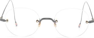 Thom Browne Occhiali tondi - Bianco