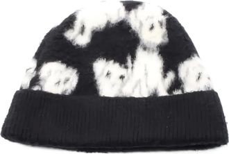 Celine x Amy Dorian Berretto in maglia jacquard anni 2010 - Nero