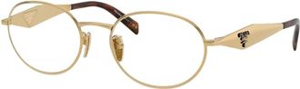 Prada Oval Metal Eyeglasses - female - Prada - Glasses - Yellow - 54 MM - Accessories