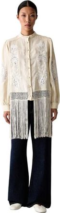 Farm Rio Linnen Blouse - Dames - Overhemden - Beige - XL - Linnen - Overhemden