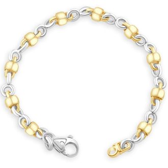 Pompeii3 Mens 14k Gold (30gram) or Platinum (49gram) 6.5mm Link Bracelet 8.5