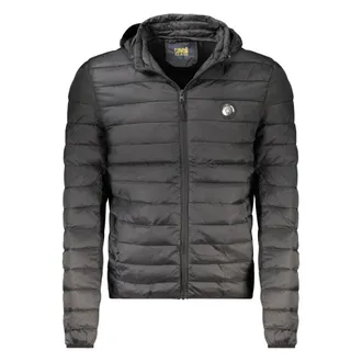 Cavalli Zwarte Polyester Heren Lichtgewicht Jas