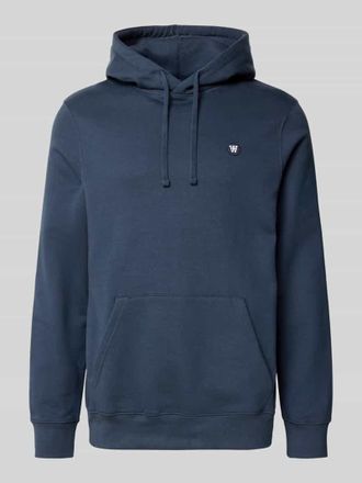 Wood Wood Hoodie mit Känguru-Tasche Modell Ash in Blau, Größe XL