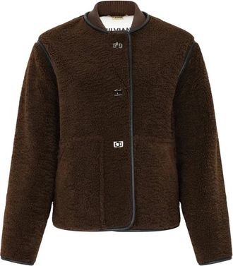 Silvian Heach Gralib Giacca in Finta Pelliccia - - Jackets - Donna - Marrone - M