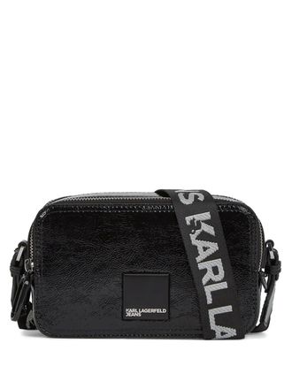 Karl Lagerfeld logo-detail camera bag - women - Polyurethane/Recycled Polyester - One Size - Black