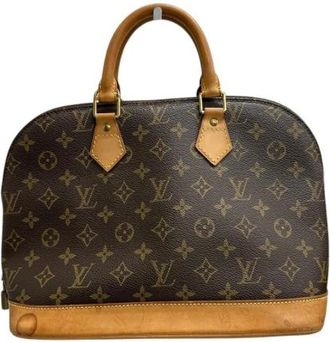Louis Vuitton Pre-owned Alma Monogram Handtas - Dames - Vintage Handtas - Bruin - ONE Size - Leer - Vintage