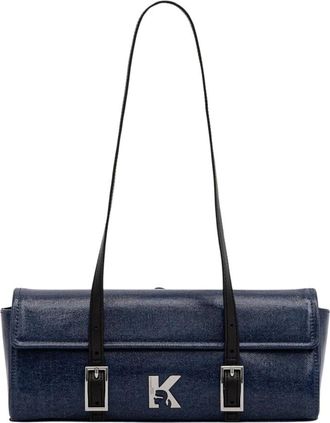 Karl Lagerfeld Jeans Baguette Tas - Dames - Tassen - Blauw - Maat: ONE Size Synthetisch