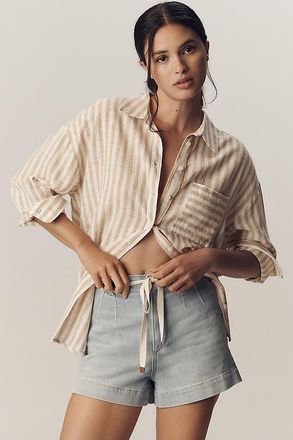 Joe's Addison Tie-Front Denim Shorts