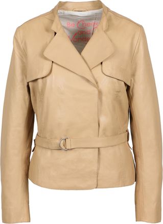Freaky Nation Lederjacke FREAKY NATION Light Breeze-FN, Damen, Gr. M (38), beige, Oberstoff: 100% Leder; Futter: 100% Baumwolle, normal, Jacken Lederjacke