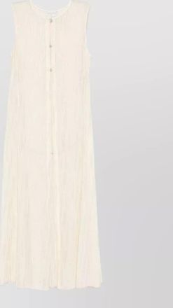 Forte_Forte long relaxed top round neck crystals