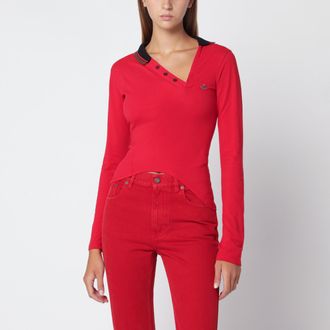 Vivienne Westwood Polo Glory rossa in cotone