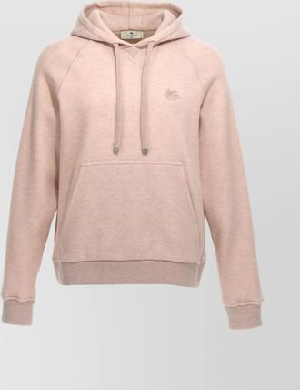 Etro logo embroidery wool hoodie