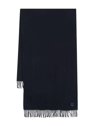 Maison Kitsuné Sciarpa con applicazione Fox - Blu