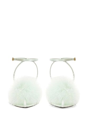 Saint Laurent Mae Mule - Green