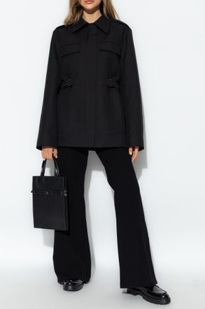 Tory Burch Jacket With Epaulettes, Womens, Black