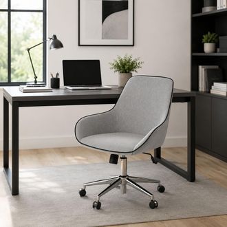 Serena Serena - Silla De Oficina Darwin, Silla Operativa Con Ruedas, Asiento De Oficina Ergon&oacute;mico, Cm 66x59h98, Gris