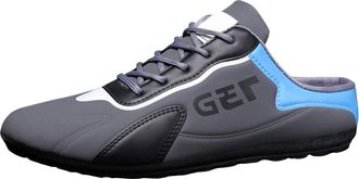 Generic Spring Mens Shoes Lazy Slip Ons and Half Slippers Foreign Trade Mens Casual Shoes (Grey, 6.5)-1