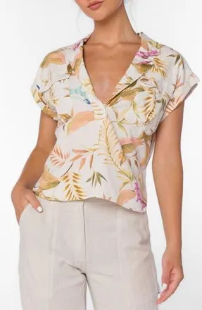 Velvet Heart Gavin Linen Top in Vintage Tropical at Nordstrom Rack, Size X-Large