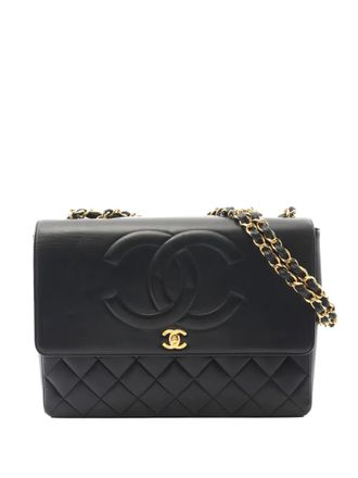 Chanel 1997-1999 Decamatlass&eacute; chain shoulder bag - Black