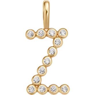 Made by Mary CZ Poppy Charm in Gold Vermeil Initial Z at Nordstrom