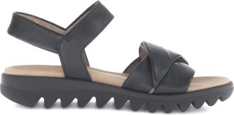 Gabor cross-strap sandals - women - Calf Leather/Calf Leather/Rubber - 40 - Black