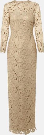 Oscar De La Renta Abito lungo in pizzo