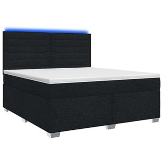 vidaXL Letto Box Spring Con Materasso Nero 140 X 200 Cm Tessuto Vidaxl
