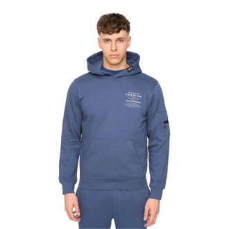 Duck and Cover Heren Rayland Katoenen Blend Hoodie (Denim Blauw)