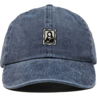 Dalix Frame Dad Cap in Washed Navy Blue at Nordstrom