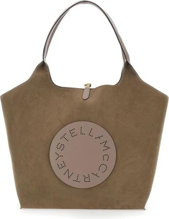 Stella McCartney Logo Omkeerbare Tote Bag - Dames - Shoppers - Beige - ONE Size - Polyester - Tassen