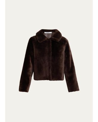 Fleurette Odette Reversible Cropped Shearling Jacket