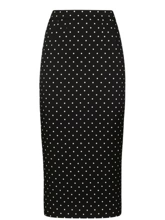 Dolce & Gabbana polka-dot pencil skirt - Black