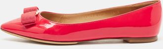 Ferragamo Red Patent Leather Zeri Ballet Flats