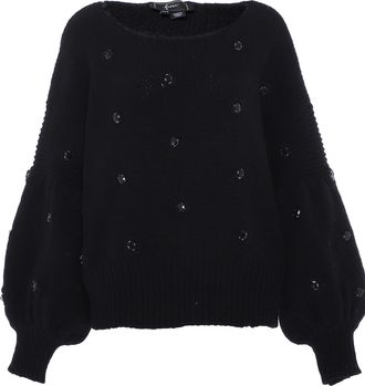 Faina Trui met strass steentjes Dames zwart