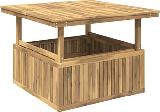 vidaXL Mesa De Caf&eacute; De Jard&iacute;n De Madera De Acacia Altura Ajustable Vidaxl