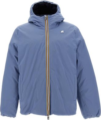 K-Way Light Blue Jack St Thermo Reversible Wool-Blend Jacket