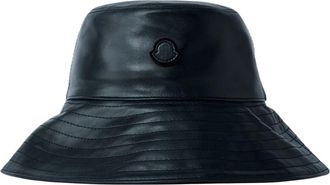 Moncler Logo Motif Bucket Hat - Dames - Hoeden - Zwart - S - Katoen - Accessoires