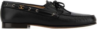 Valentino Garavani Black Leather Loafers