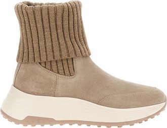Hogan Beige Knitted H669 Boots