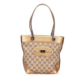 Gucci Gg Canvas Paardenbit Schoudertas