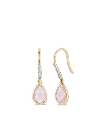 Mateo Bijoux Orecchini pendenti in oro giallo 14 carati con diamanti